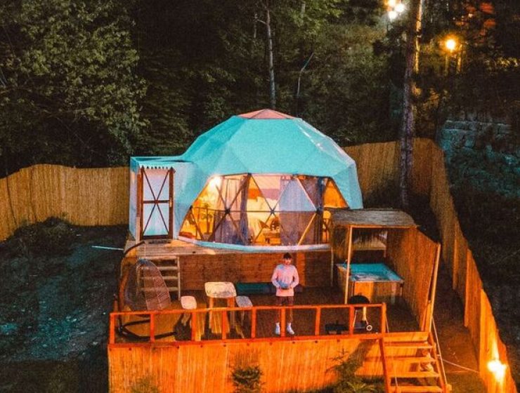 (Serenity Dome Sapanca Magic)كوخ ساحر على شكل قبة في أحضان الطبيعة بمنطقة سابنجا سكاريا